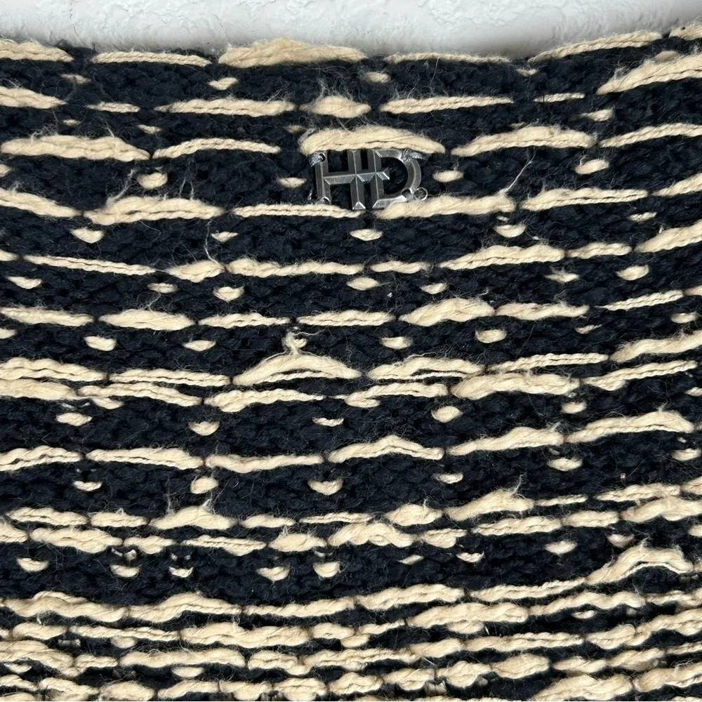 Harley Davidson VTG cotton neck warmer logo Biker Moto cowl Knit